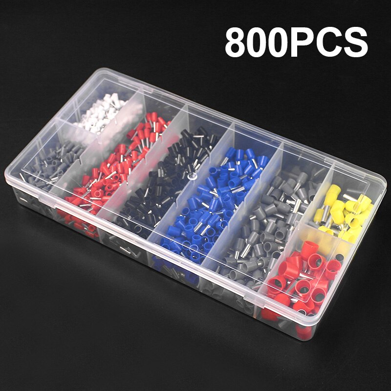 Wire Connect Insulated Terminal Assortment 1200 Wire Terminal Crimp Connector Tubular Terminal Crimping Tool Hand Tool