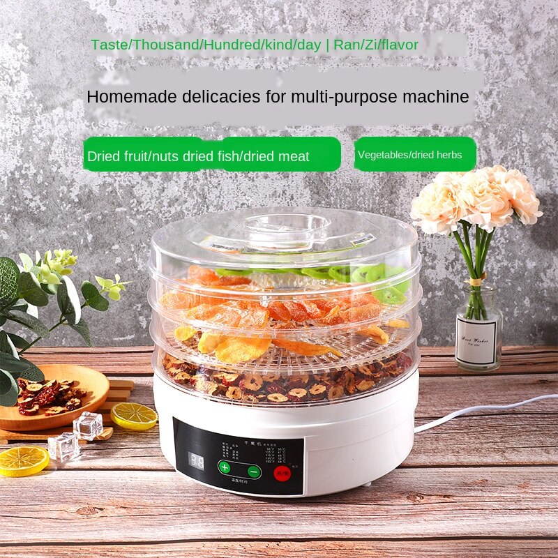 Electric Food Dehydrator for Fruits and Vegetables 350W Temperature Adjustment 5 trays Snacks Air Dryer 110/220V
