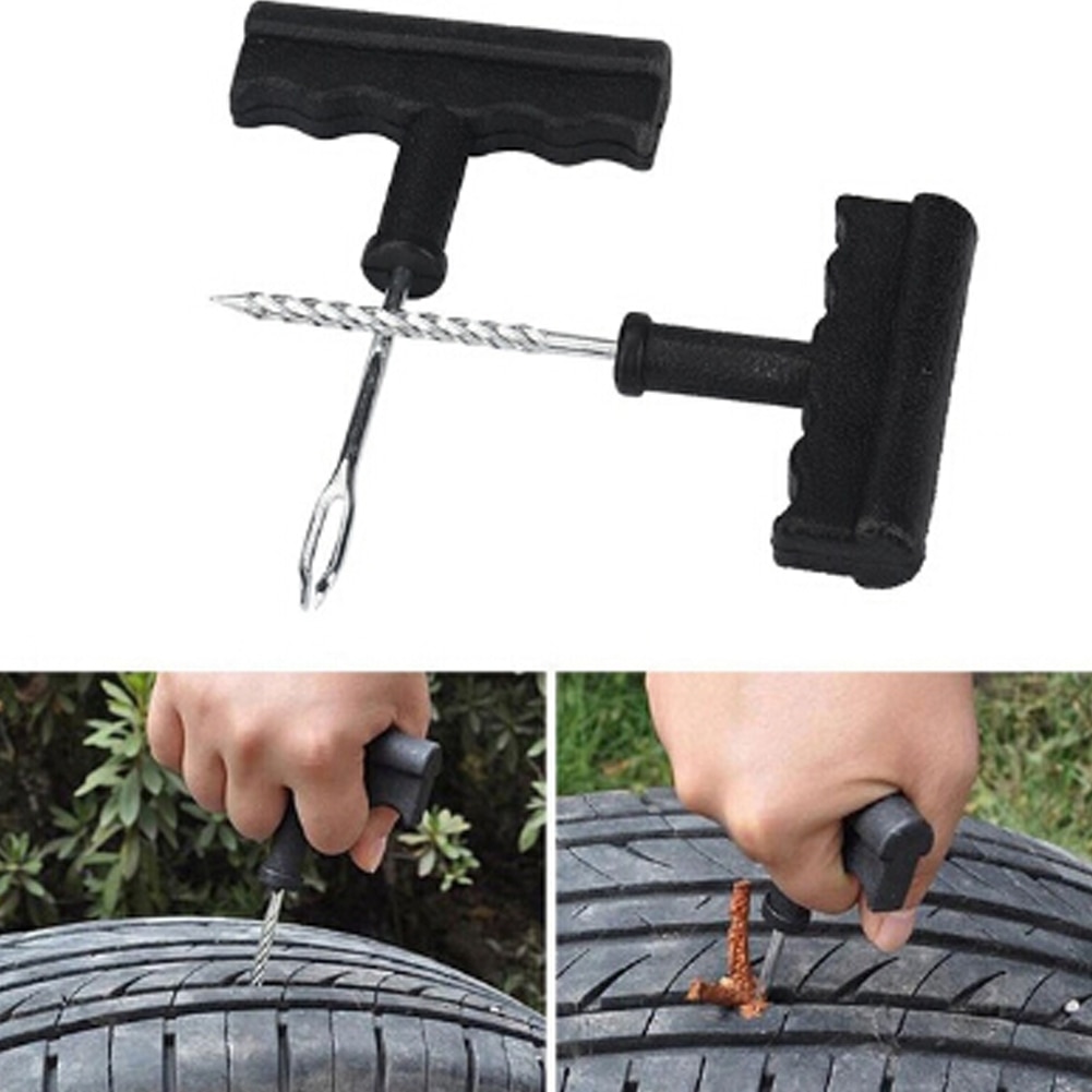 Car Tire Repair Tools Tire Repair Kit Rivet Tool Set Car Bicycle Tubeless Tire Puncture Plug Garage Auto Parts