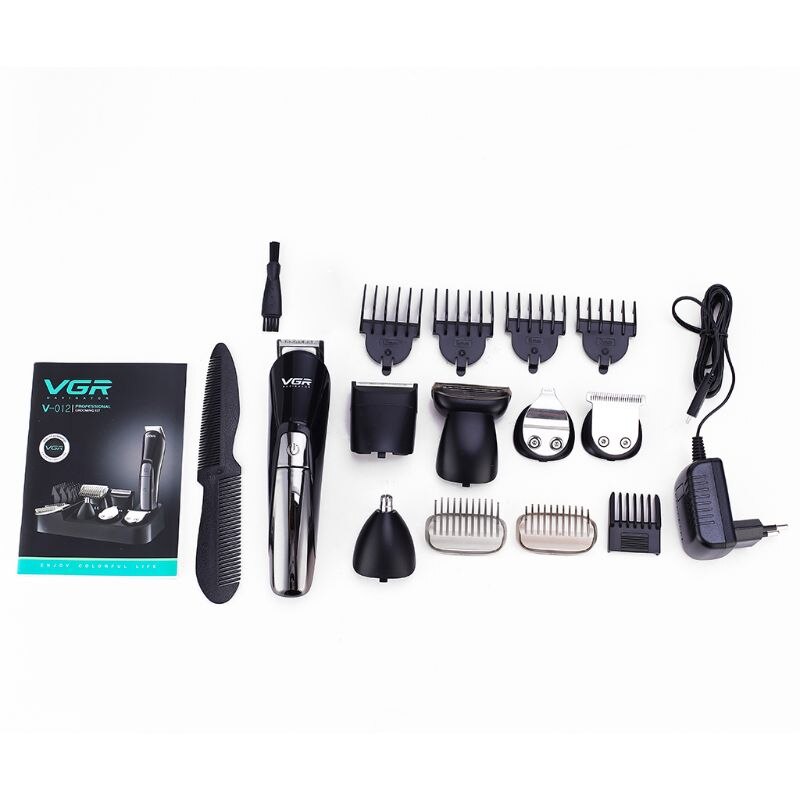 6 in 1 Electric Hair Clippers Beard Trimmer Barber Grooming Kit Rechargeable Cordless Haircut Machine