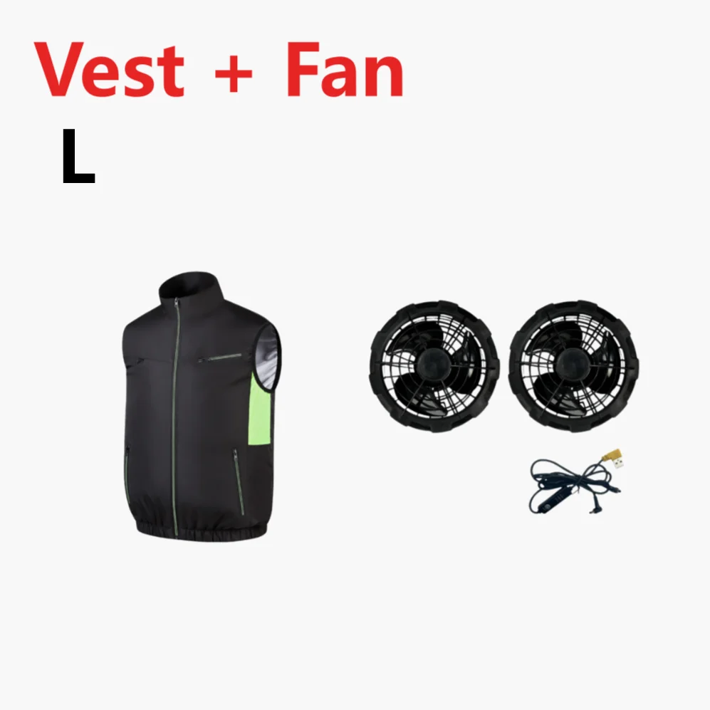 Koelvest Ijsventilator Vest 3 Versnellingen Usb Hittebestendige Airconditioner Kleding Vest Ademend Draagbaar Koelventilator Vest Camping: Oranje