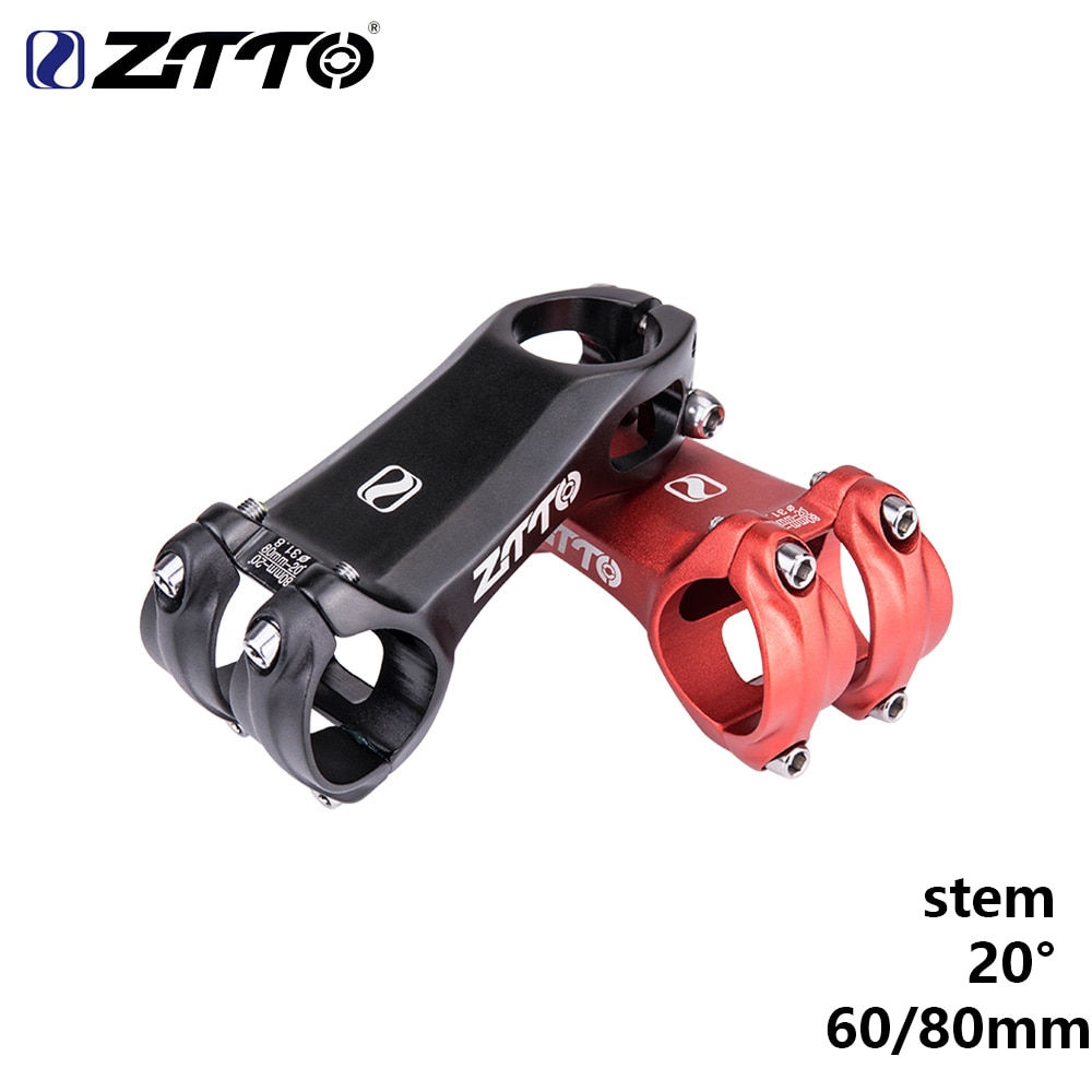 Ztto landevejscykel 20 graders stigning 28.6mm stilk cykel 60mm 80mm stilk xc grus aerodynamik stilk negativ vinkel til 31.8mm styr