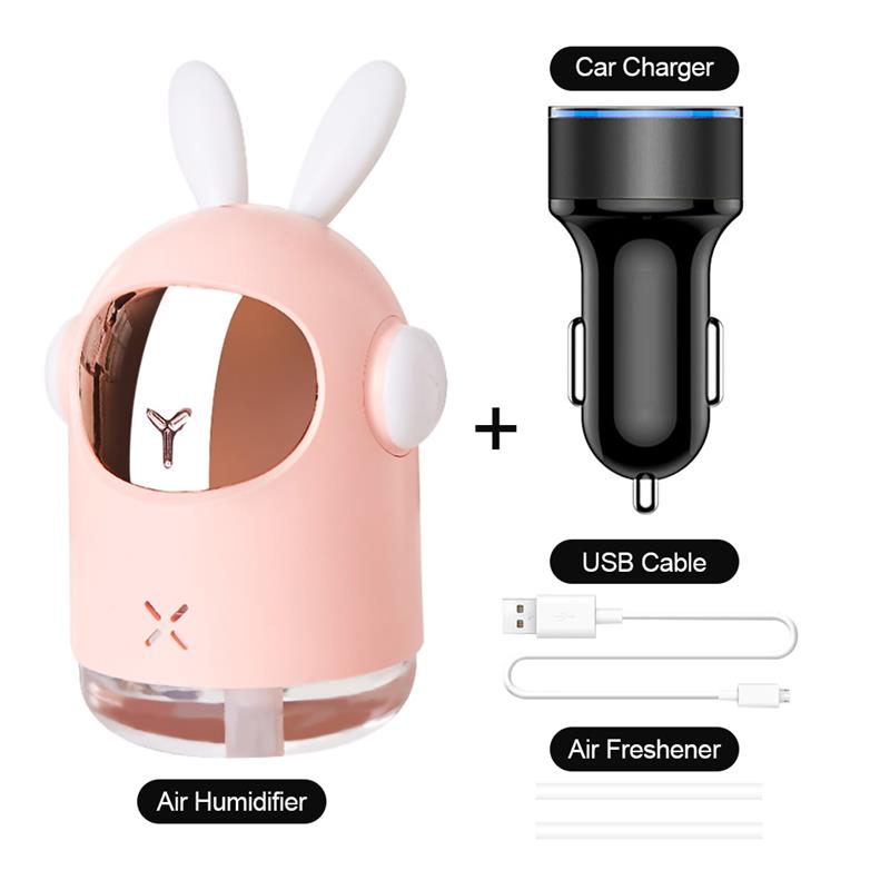 300mL Car Air Humidifier Aromatherapy Humidifier Air Damper Aroma Diffuser Machine Essential Oil Ultrasonic Mist Maker Quiet