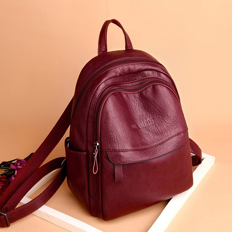 Las mujeres de Simple remache mochila Colegio viento mochila para chicas adolescentes mujer bolsa de la escuela mochila mujeres mochila