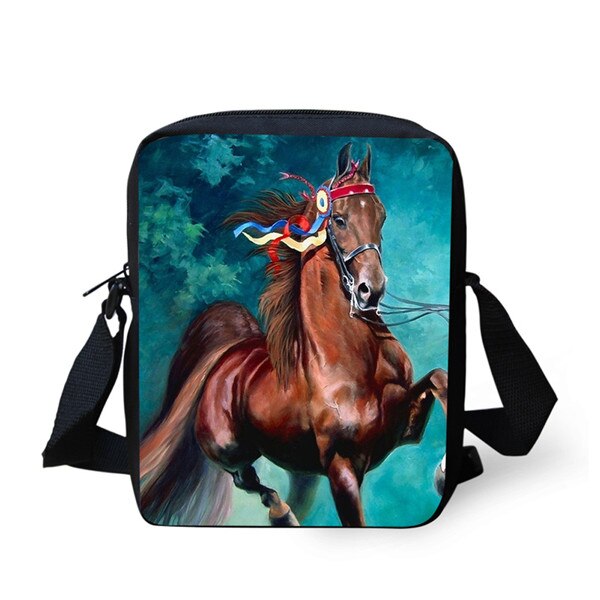 Thikin caballo patrón de bandolera de hombro de verano Bolso tipo bandolera para teléfono para niños teléfono bolsa bolsas de compras Mochila: Marfíl