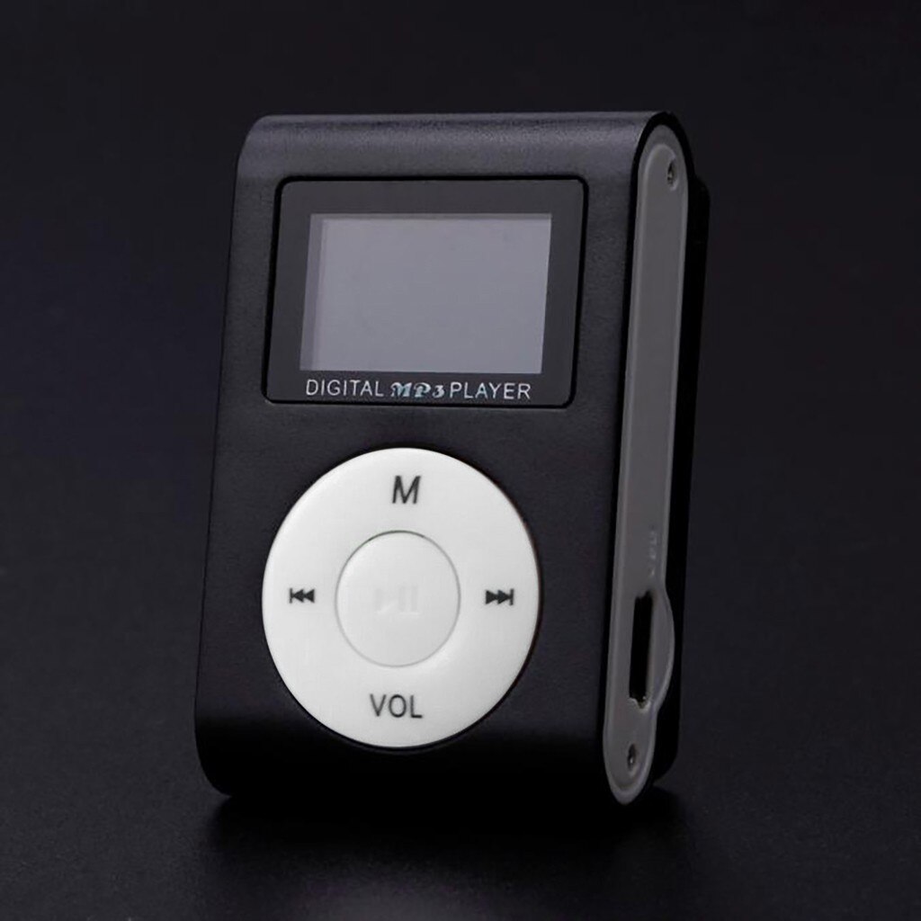 Mini Usb pince lecteur Mp3 écran Lcd prend en charge 32gb Micro Sd Tf carte 3.5mm prise stéréo lecteur de musique en plein air 5 couleurs Micro SD TF