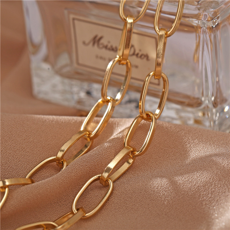 Nuova moda grande collana per le donne punk musica rock intrecciare oro argento colore grosso grosso blocco girocollo collane a catena gioielli per feste