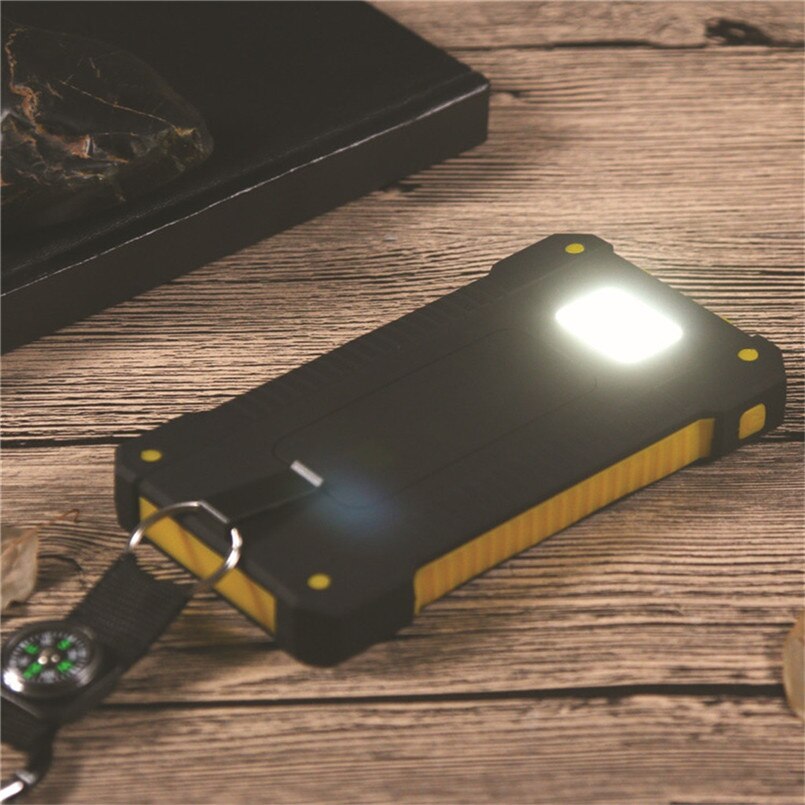 Voor Slimme Telefoon 20000mah Draagbare Zonne-energie Bank 20000mAh Externe Batterij DUAL Poorten Powerbank Oplader Mobiele Lader 40AUG23