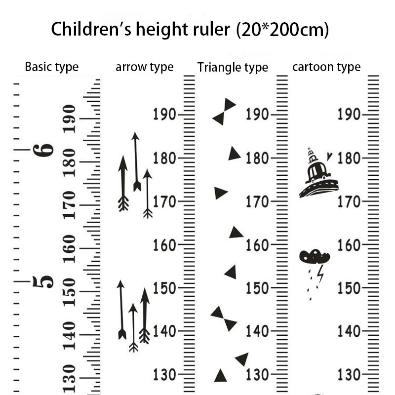 Nordisk stil baby barn barn höjd linjal barn tillväxt storlek diagram höjd mått linjal för barnrum heminredning konst prydnad