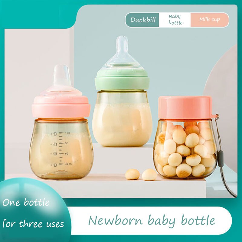 Pasgeboren Baby Fles Val Slip Melk Opslag Cup Multifunctionele Fles Pasgeboren Baby Care Fles Baby Drinken Eendenbek Cup
