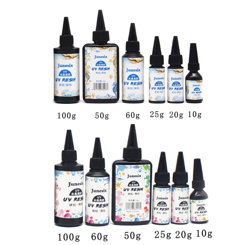 10/20/25/50/60/100g Ultraviolet Curing Epoxy UV Resin Hard Glue for DIY Jewelry C90D