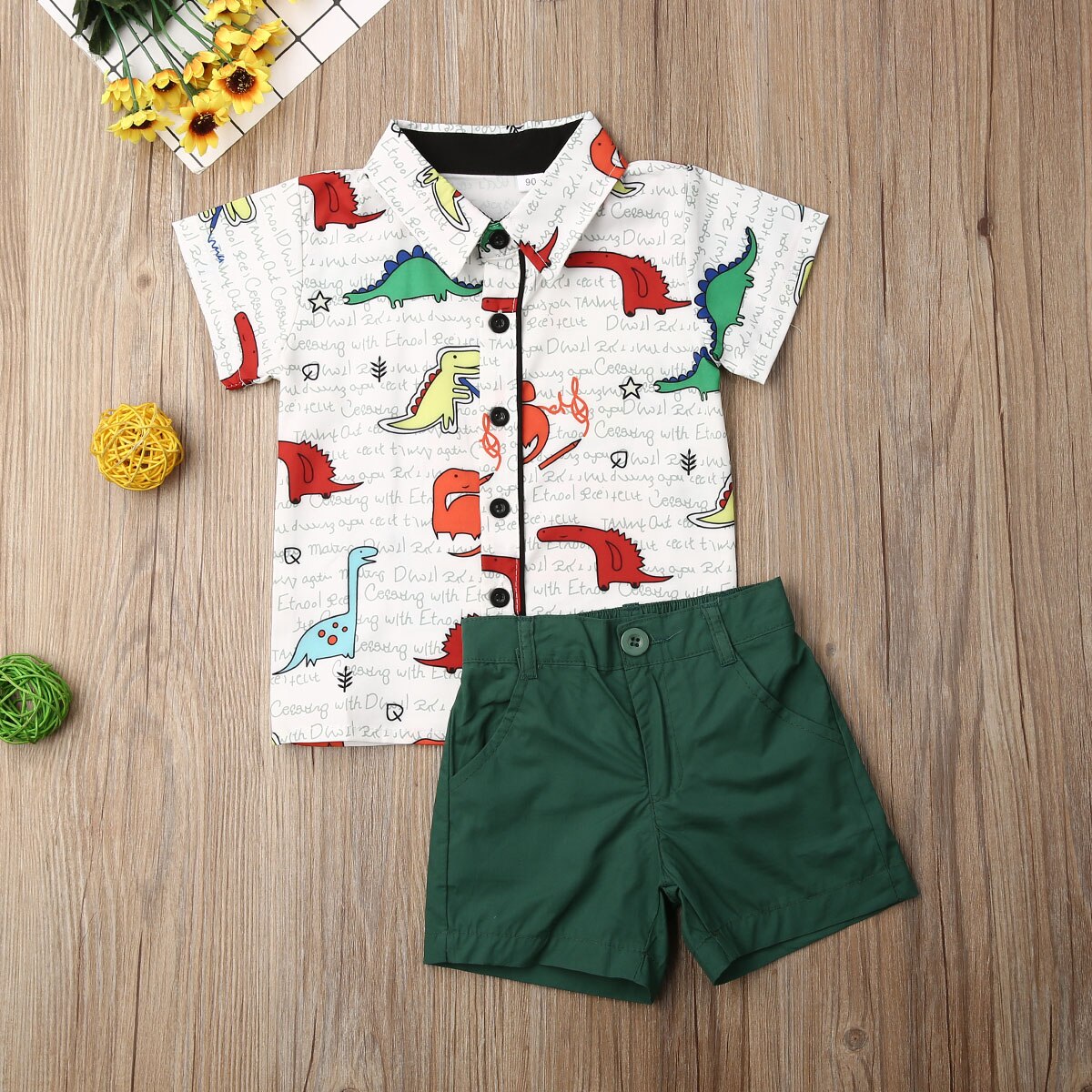 Ensemble Bébé Garçon Imprimé Dinosaure - Haut Et Pantalon Manches Longues En Coton Doux - 6 Mois à 4 Ans - 2
