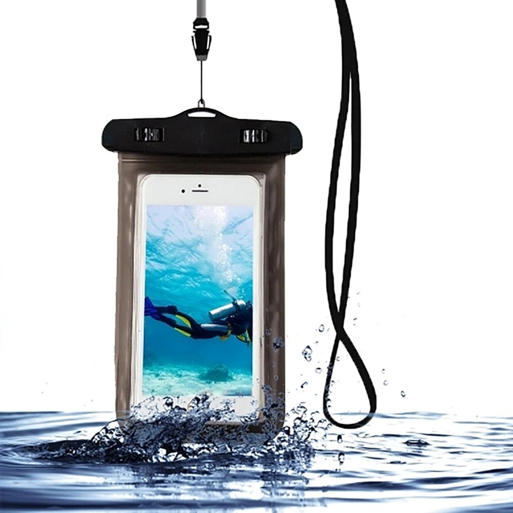 Waterdichte telefoonhoes voor onder water, waterdichte tas voor mobiele telefoons met nekband, 100%  waterbestendig