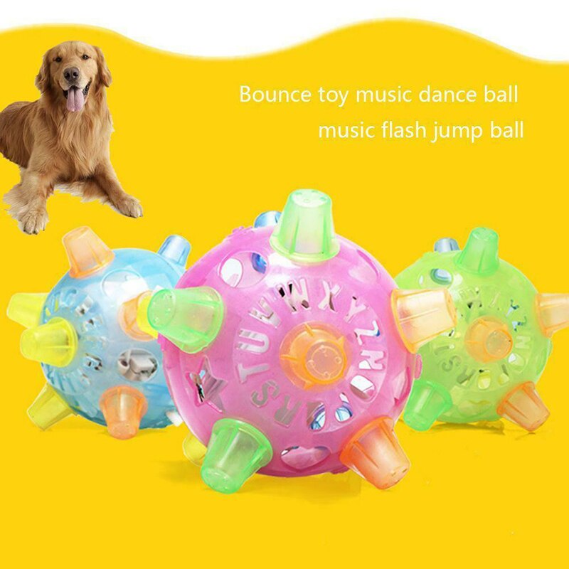 Hond Speelgoed Led Springen Bal Bal Spelen Muziek Knipperende Stuiterende Dansen Bal Springen Trillingen Geactiveerd Bal Speelgoed Accessoires