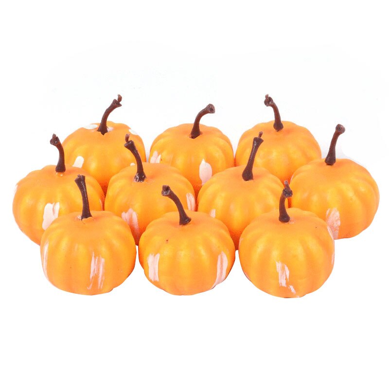 Halloween Mini Kunstmatige Pompoen Dennenappels Simulatie Groente Fruit Thanksgiving Feestartikelen Oogst Home Decoratie: Fluorescentie Geel