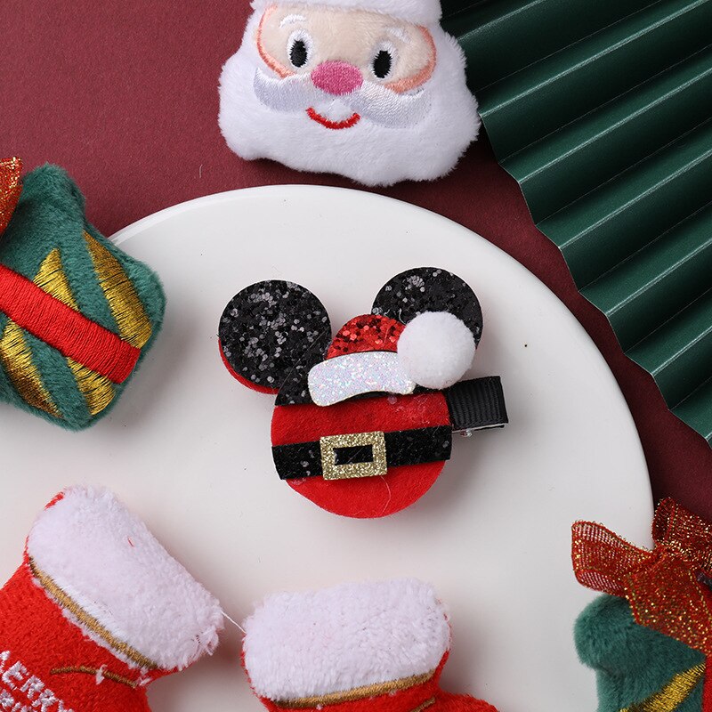 Mignon épingle à cheveux pince à cheveux pour filles bébé enfants épingles à cheveux joyeux noël épingles à cheveux femmes fête Barrettes cheveux accessoires chouchous: 04