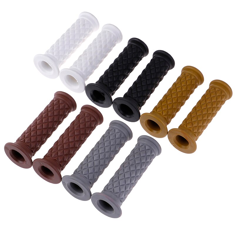 1 Pair Available Retro Cafe Racer Parts Rubber Motorbike Grip for Moto Handlebar