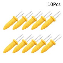 10PCS Stainless Steel Corn Forks Durable Corn Skewers For Kitchen Barbecue Camping Picnic