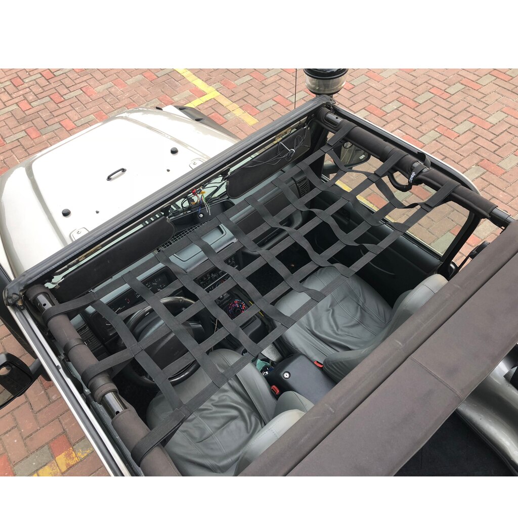 Easy Install Cargo Net Back Window Roof Net Hammock for Wrangler 97-17 Auto Replacement Parts toit net hamac