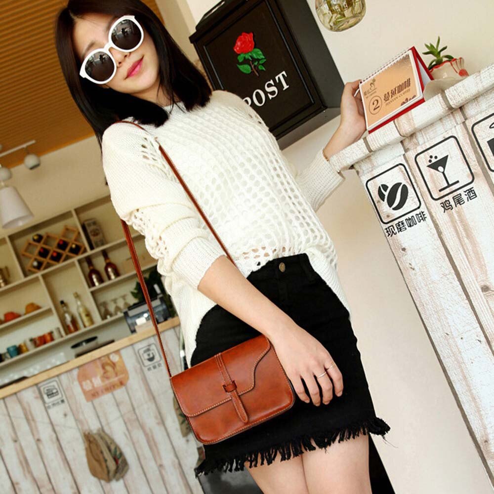 Casual Shoulder Bag simple Ladies Cross Body Bag Vintage Purse Bag Leather Cross Body Shoulder Messenger Bag женские#50