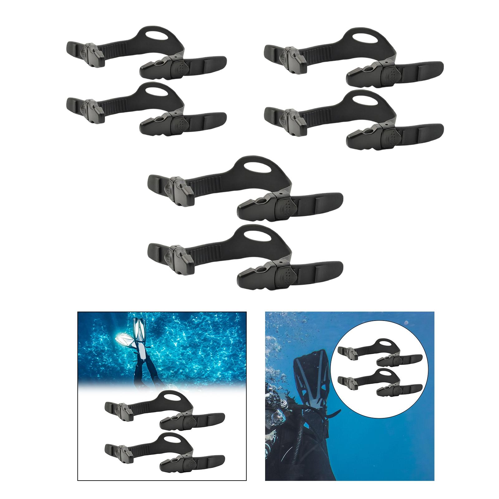 2x Duiken Quick Release Fin Bandjes Verstelbare Met Gespen Voor Scuba Vervanging