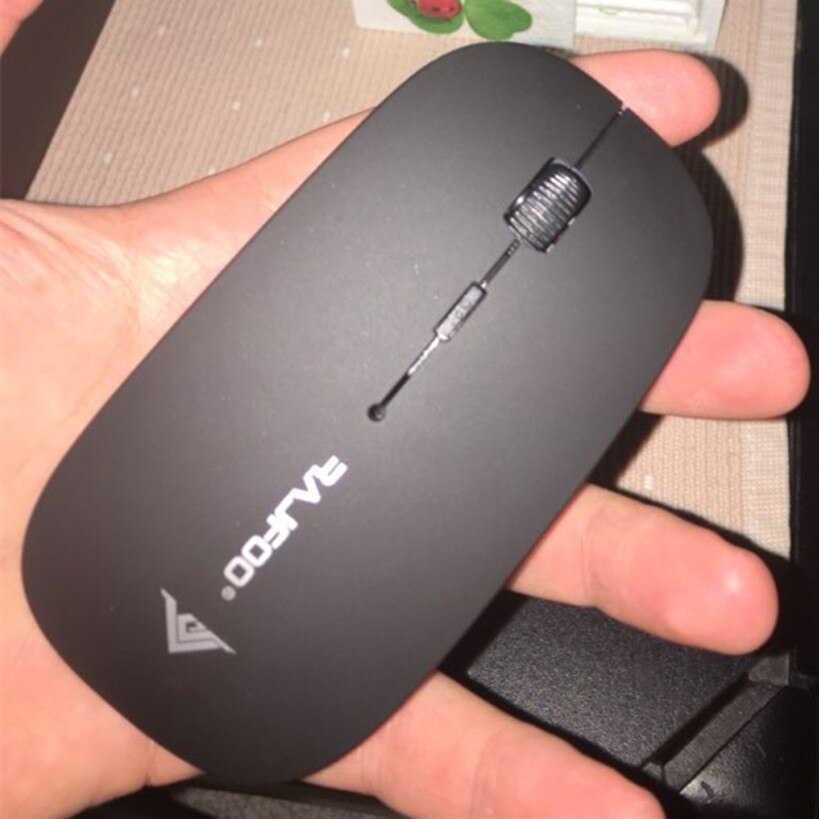 Trueno tecnología Mengguo 2,4 ratón inalámbrico negro 2400 DPI 4 botón óptico USB inalámbrico ratón de juego de ratones para PC ordenador portátil