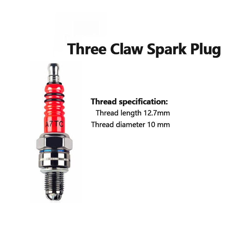 Motorcycle Platinum Nozzles Spark Plugs CR7HSA ATRTC High Performance 3-Electrode For 50cc-150cc Pedal Motorcycles Accessories