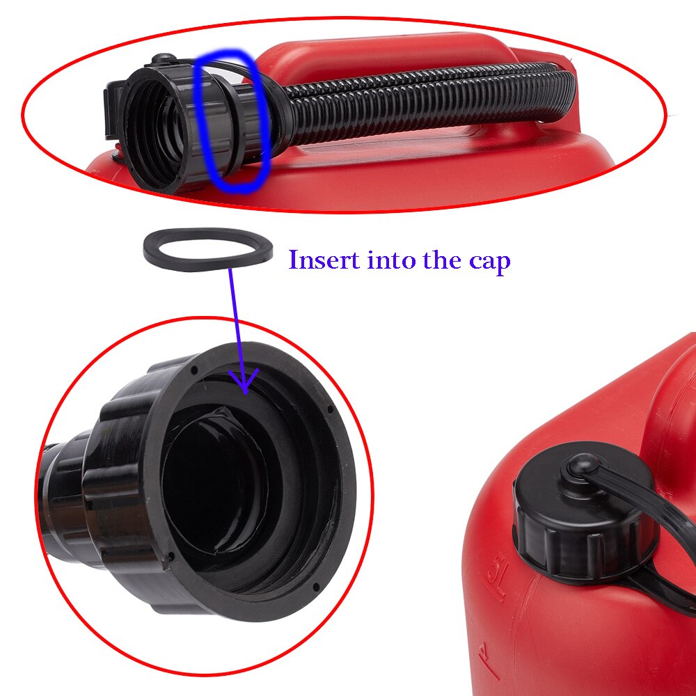 5L Red Plastic Spare Jerry Can for Car Petrol Cans Fuel Tanks Gasoline Oil Container