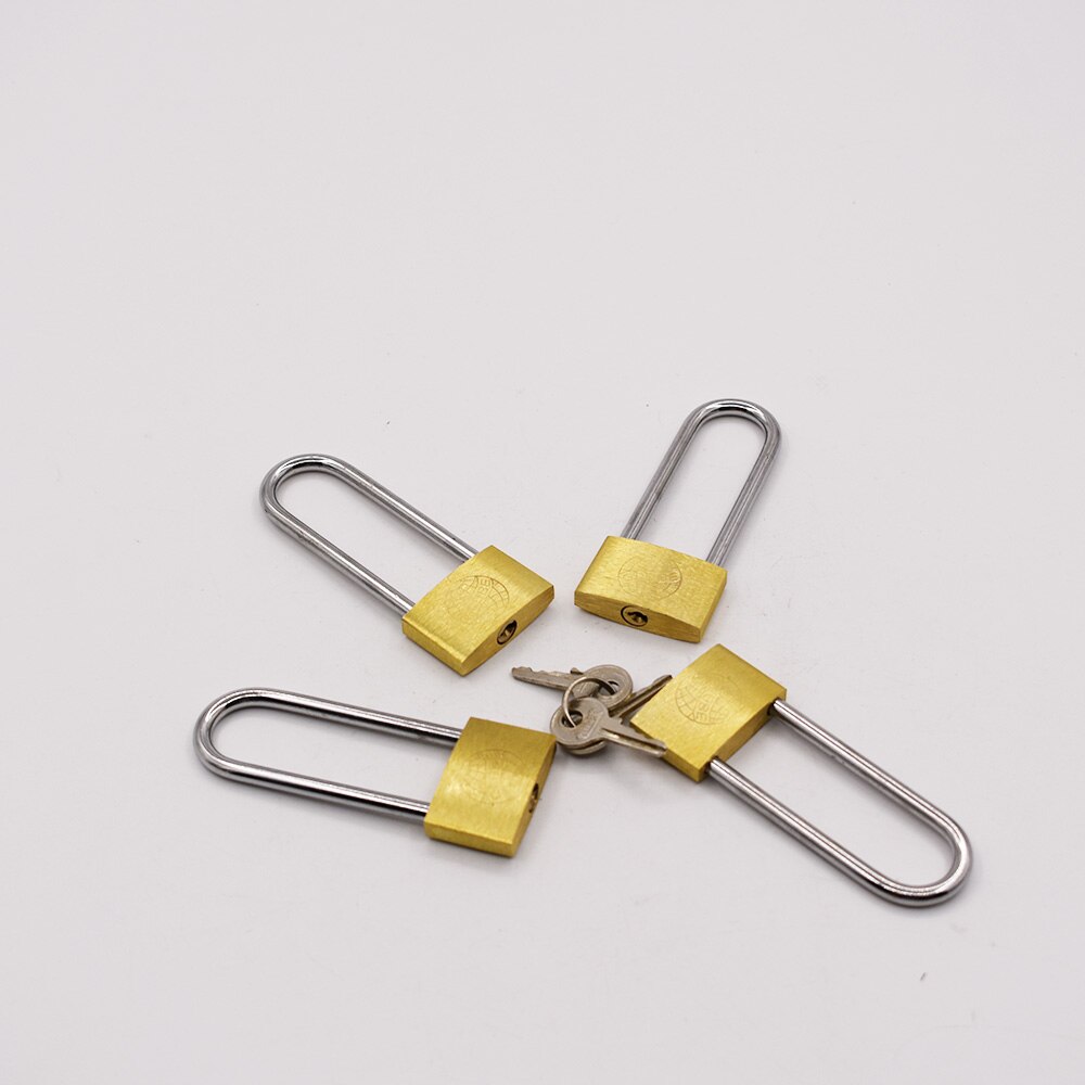 30/40/50/60mm Long Beam Keyed Padlocks Copper Lock Luggage Case Padlock For Drawer Box Hardware With Keyed Alike or Different