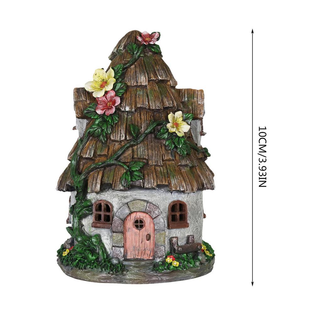 Sprookjesachtige Tuinhuis Hout Miniatuur Raam En Deur Decoratie Voor Boomkunst Sculptuur Tuin Decor Voor Veranda Muur Woonkamer: Black