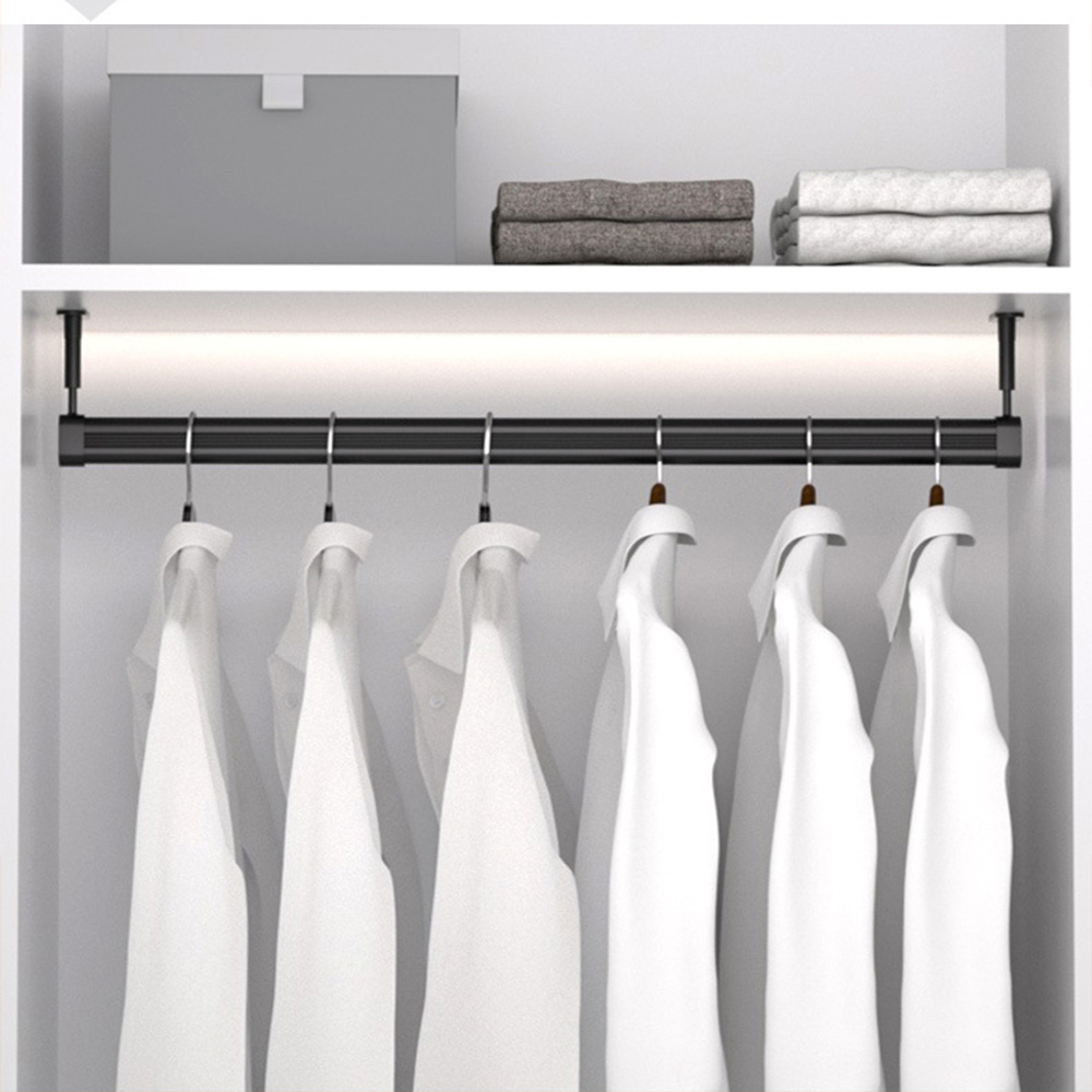 Hanging Rod Closet Pole For Laundry Room, Hanger Wardrobe Accessories Closet Tube Wall Hanging Clothes Rail for Hanging Clothes