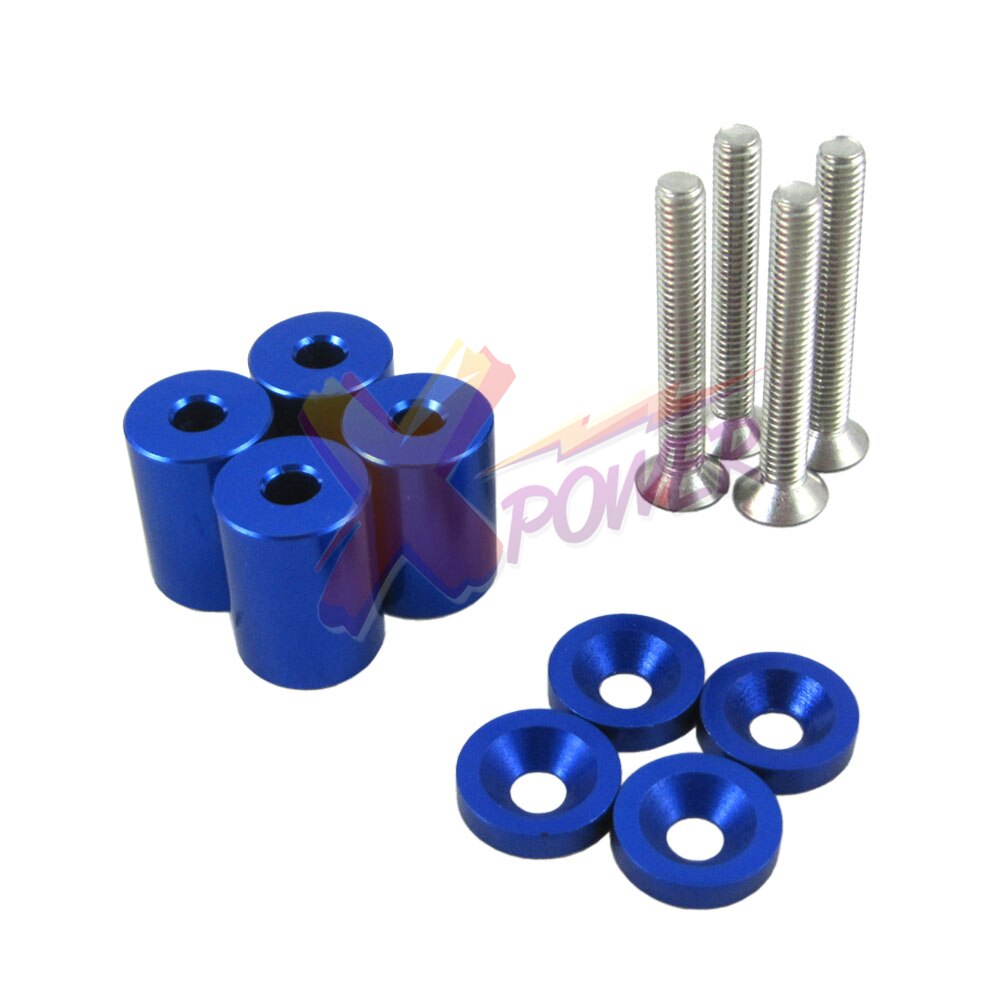 Xpower - 1" HOOD VENT SPACER SPACERS KITS FOR TURBO ENGINE ALL MOTOR SWAP 6MM-purple,red,black,green,blue,orange,silver