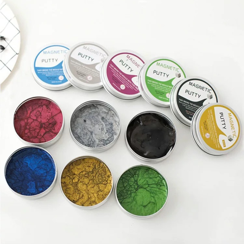 freundlicher Montessori Magnetischer Mastix betonen Hüpfendes Silikon DIY Knetmasse Plastilin Ferrofluid Kindergeschenke