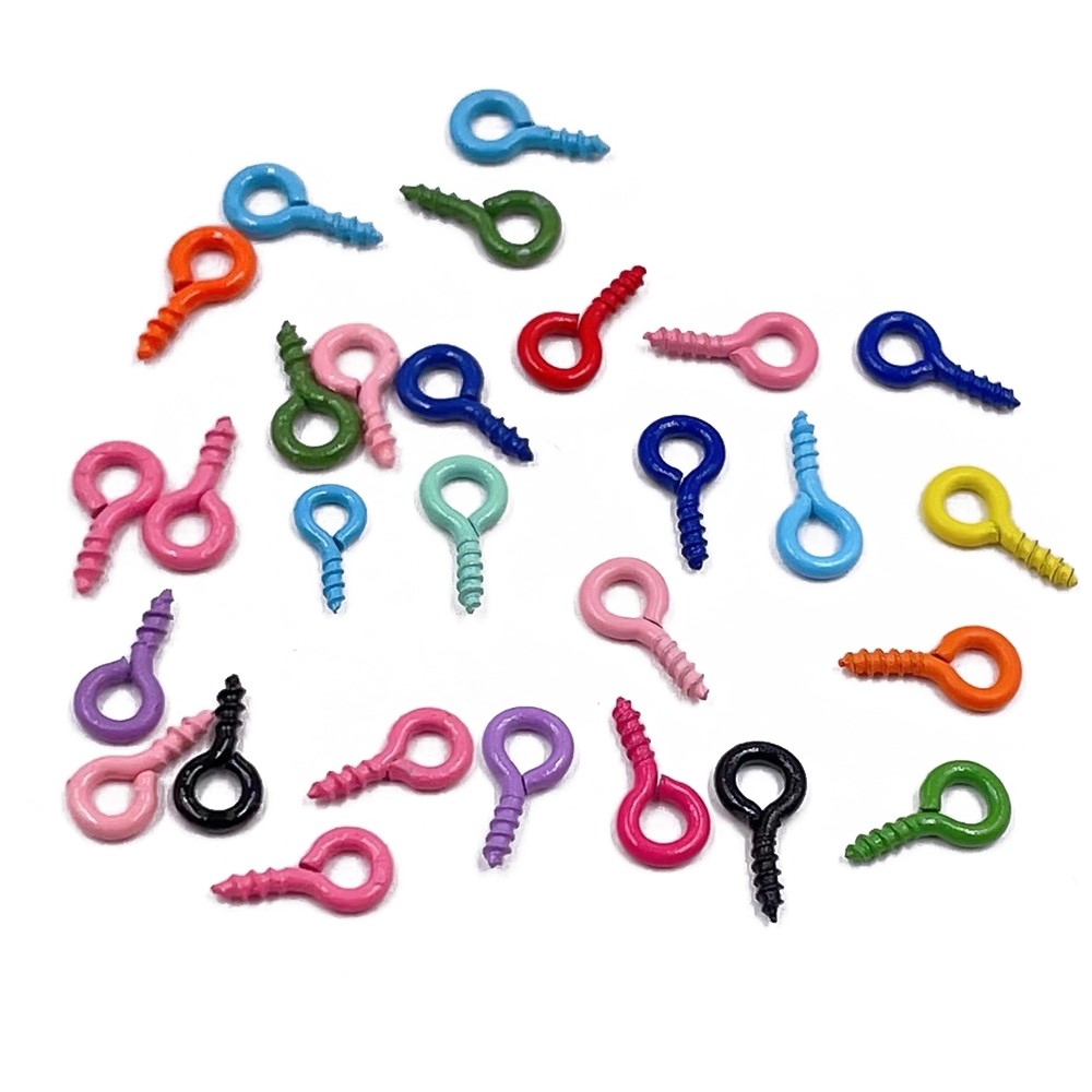 100/300/500 Stuks Kleurrijke Metalen Kleine Oogspelden Oogklemmen Sluitingen Haken Connectoren Diy Sieraden Maken Benodigdheden Accessoires Bevindingen