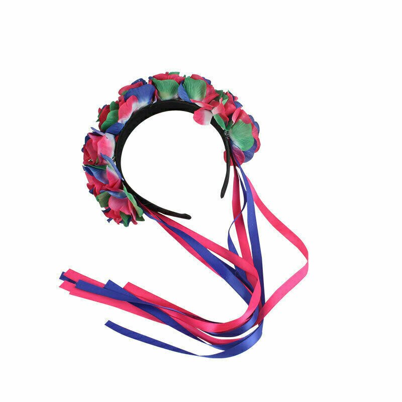 De dødes dag jul rose sort slør med blomster dame fancy dress halloween bryllup død brud pandebånd kostume hovedbeklædning