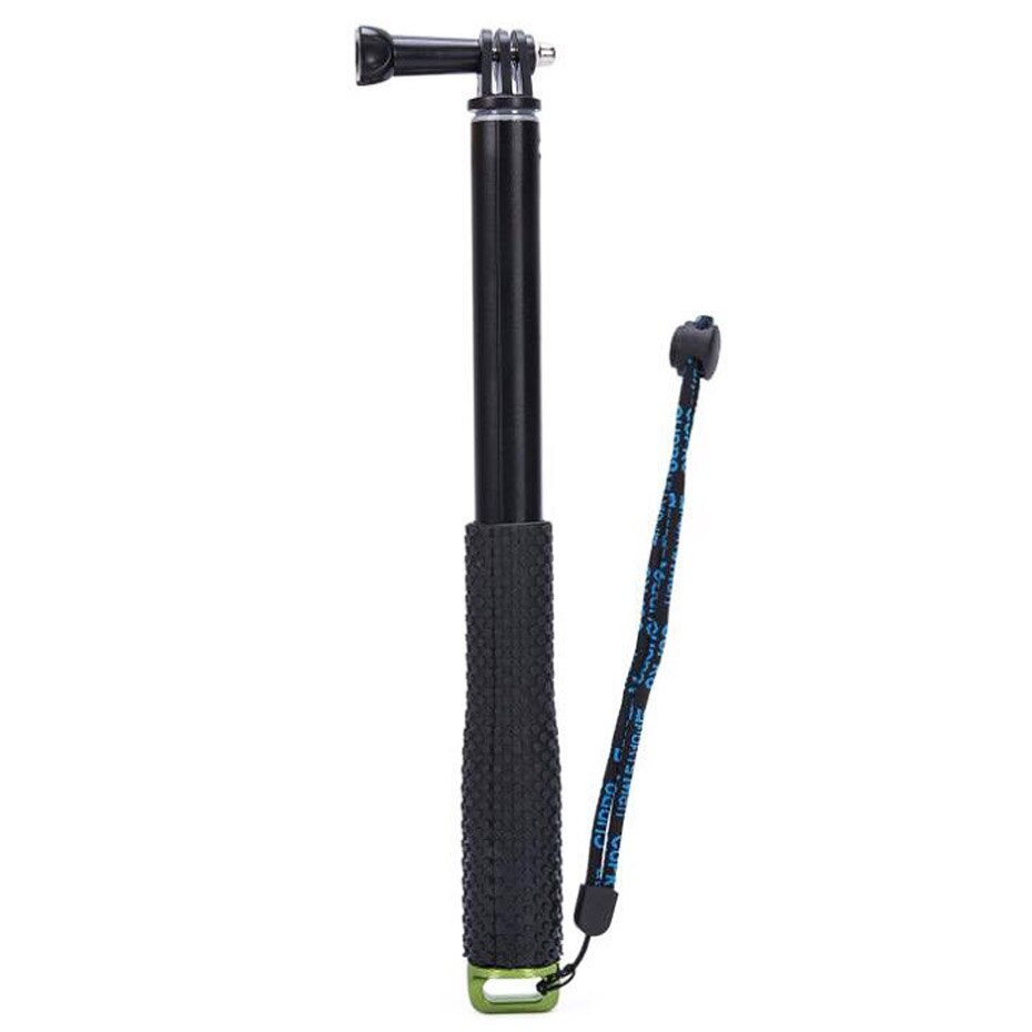 Go pro selfie stick handhållen utdragbar stång monopod+adapter+rem för gopro xiaomi mijia 4k yi sjcam actionkamera tillbehör: Grön