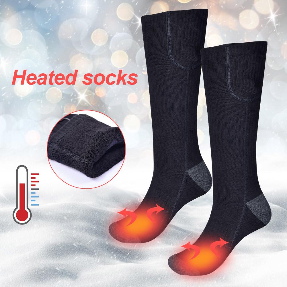 Chaussettes de Ski chauffantes électriques, avec 3 Modes de chauffage, chaussettes thermiques et bas pour l'équitation et le Ski en hiver, chauffage Rechargeable