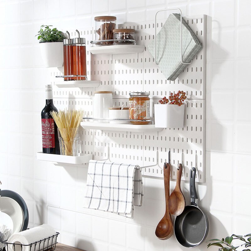 Wandplank Gratis Punch Accessoires Haak Borstel Houder Doos Decoratie Keuken Wc Badkamer Thuis Multifunctionele Butler Opslag