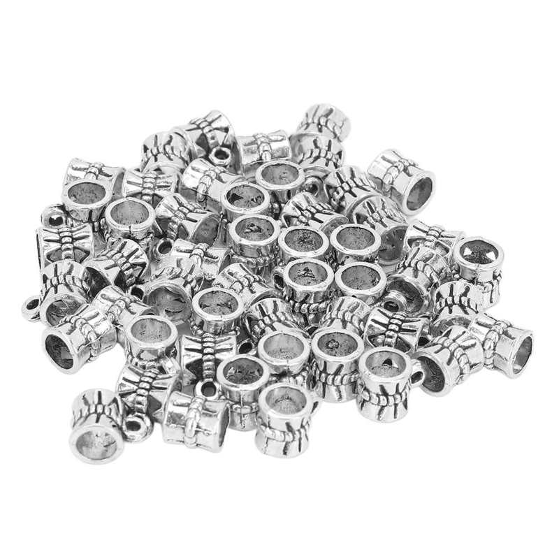 Dreadlocks Kralen Mooie Antiek Zilver Multipurpose Haar Buis Kralen Voor Ketting Voor Mannen Voor Diy Armband