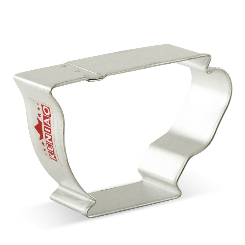 KENIAO Tea Party Cup Cookie Cutter - 9 x 6.2 CM - Biscuit Fondant Bread Pastry Sandwich Mold- Stainless Steel