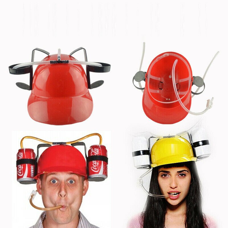 chapeau de bière boisson Soda pour hommes | Guzzler, casque pour boire, casquettes, chapeau de fête noir pour adultes