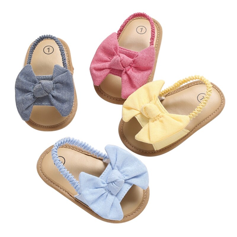 Summer Sandals for Baby Girls Shoes Non-Slip Baby Princess Bowknot Sandals Toddlers Newborn Children Infant Kids Shoes
