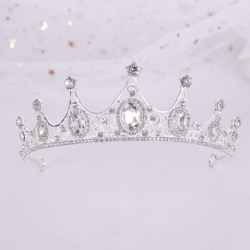 Bruiloft Haar Accessoires Barok Rhinestone Crystal Crown Wedding Crown Hoofdtooi Bridal Crown Bruids Haaraccessoires Tiara