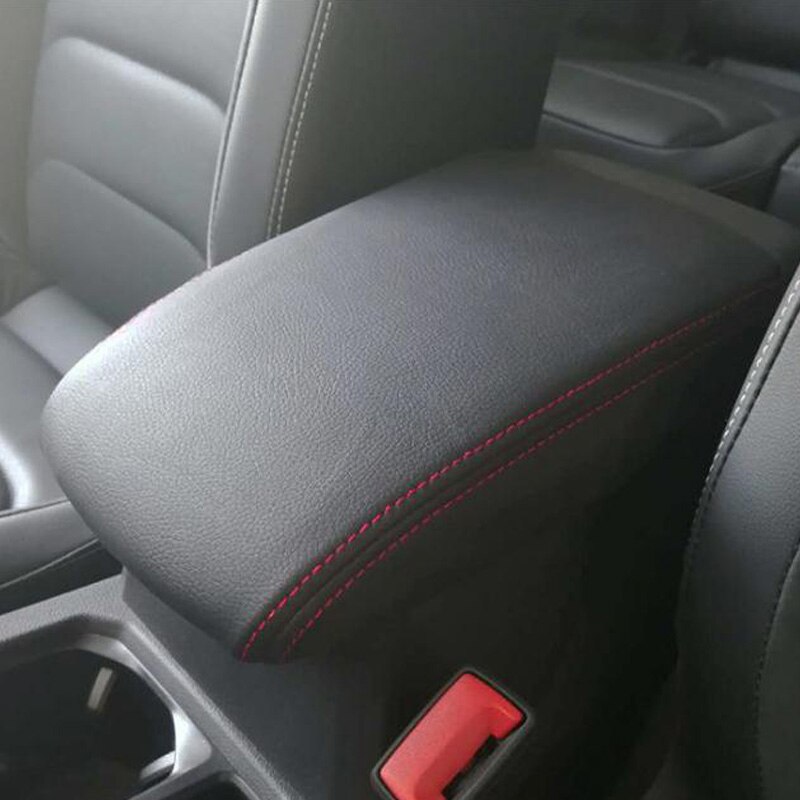 Housse d'accoudoir en cuir noir, intérieur de voiture, pour Volkswagen VW Tiguan Mk2