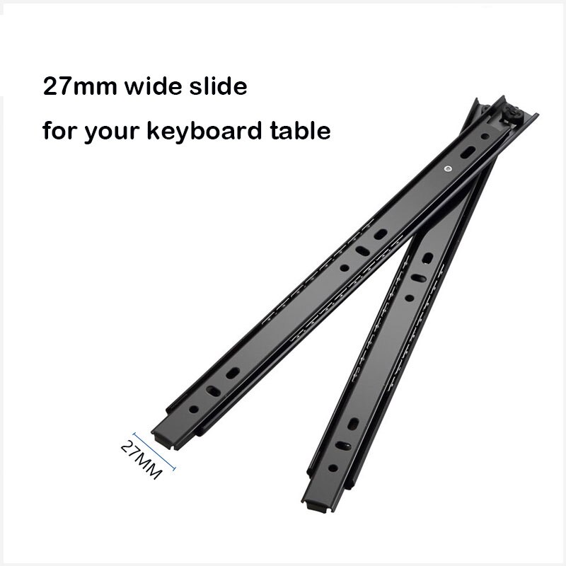 Drawer Slide 10-18 Soft Close Drawer Slide Slide 2 Section Computer Desk Keyboard Stand Slide Rail Furniture Hardware