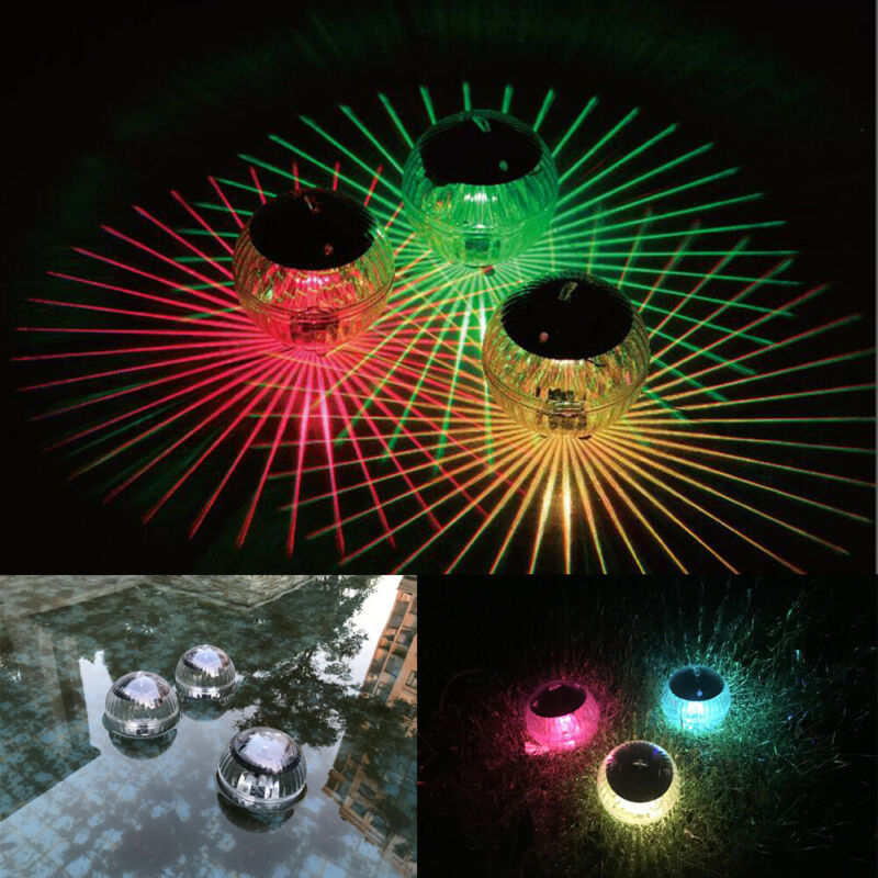 Outdoor Solar Color Changing LED Floating Lights Ball Pond Pool Path Landscape Garden Decor