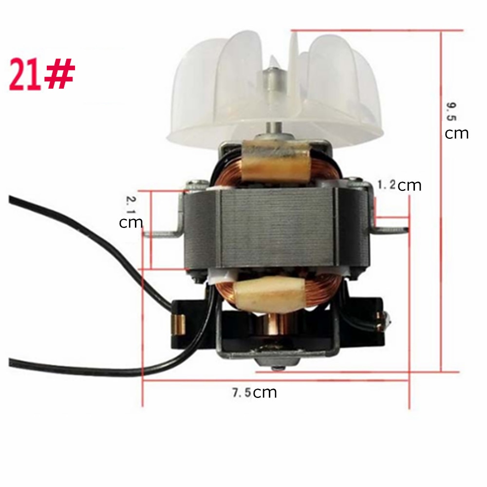 Moteur électrique de ventilateur/sèche-cheveux de salon de beauté utilisé dans le moteur de puissance élevée #21/réparation 1500W au-dessus du moteur spécial + une lame supplémentaire