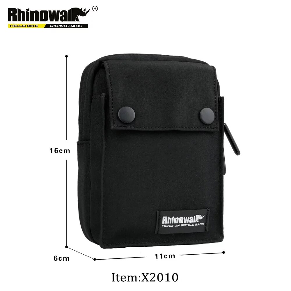 Rhinowalk-bolsa para manillar de bicicleta, bolso de hombro portátil multifunción, resistente al agua, accesorios para bicicleta, novedad de: X2010-Black