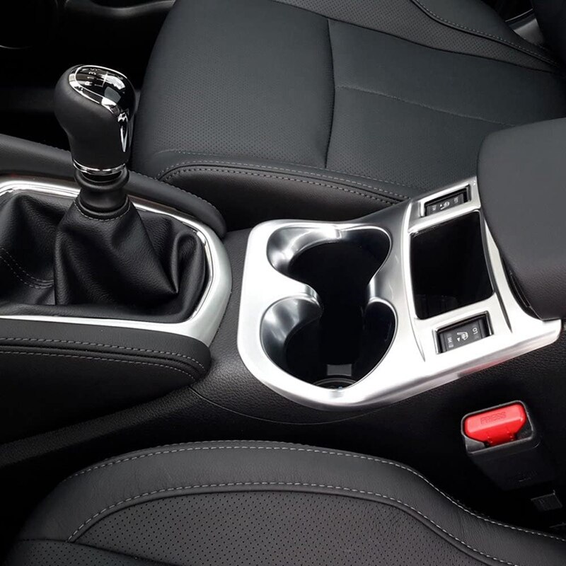 Til nissan qashqai bil gearkasse skifte panel dækning vand kop holder trims bil styling abs tilbehør