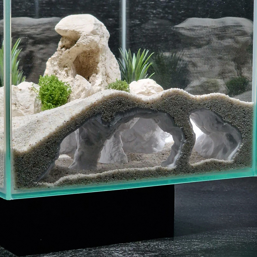 Aquarium Onderwater Paleis Schuilplaats voor Vis Garnalen Reptielen Onderdak, Landschapsarchitectuur Ornamenten 3D Geprinte Aquarium Decoraties